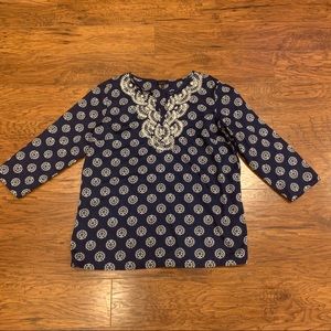 Talbots Embroidered Blouse